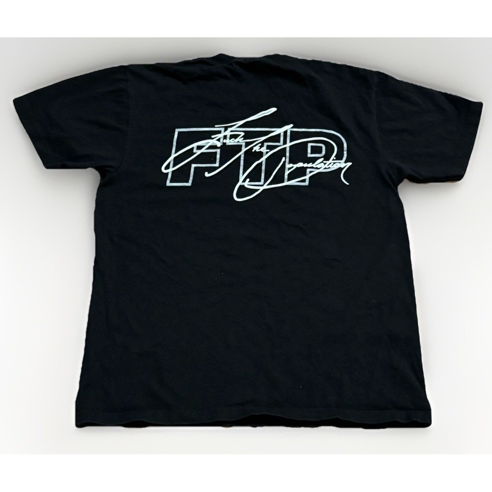 FTP Signature Logo T-Shirt Large F The Population Double Sided USA Made Rare